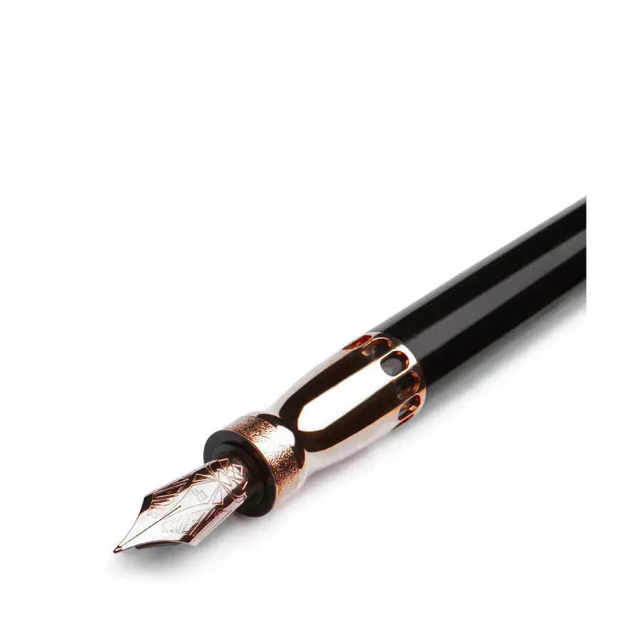 obrazek 1 Wyjątkowe pióro wieczne Rock-Rose Gold Black