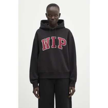 Zdjęcie Carhartt WIP bluza Hooded WIP Sweat damska kolor czarny z kapturem z aplikacją I034719
