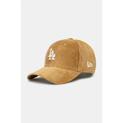 Zdjęcie New Era czapka z daszkiem kolor żółty gładka 60595256