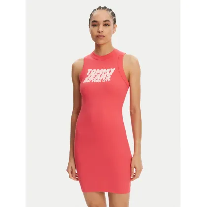 Zdjęcie Tommy Jeans Sukienka codzienna Bubble DW0DW21351 Koralowy Slim Fit