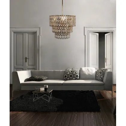 Zdjęcie Stylowa lampa wisząca Petal z mosiądzu
