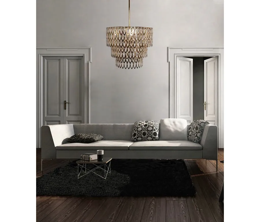obrazek 1 Stylowa lampa wisząca Petal z mosiądzu