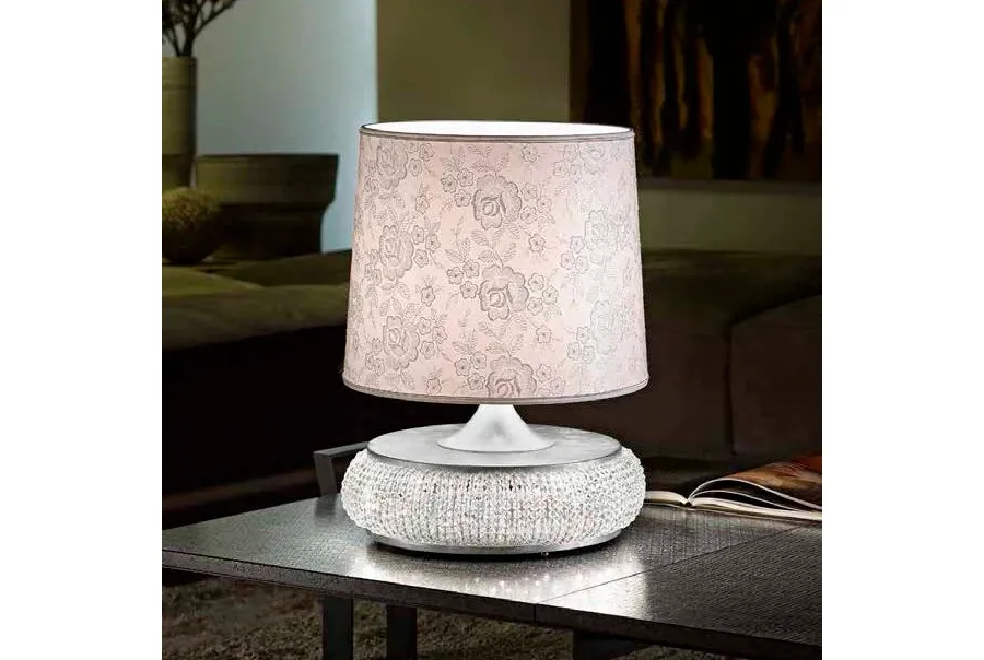 obrazek 1 Ekskluzywna lampa nocna dekorowana kryształami