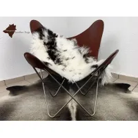 Picture Leather rug in a modern style - 108x74 cm