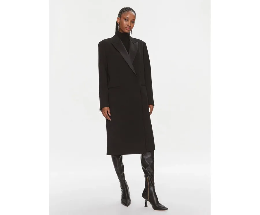 obrazek 1 Calvin Klein Płaszcz wełniany K20K205970 Czarny Regular Fit