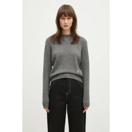 Zdjęcie Sporty & Rich sweter kaszmirowy SRC Wool Cashmere kolor szary lekki WS012506302GY03