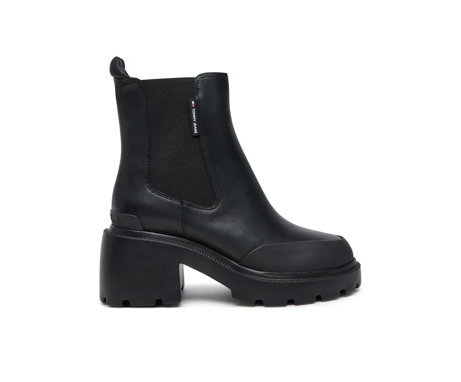 obrazek 1 Tommy Jeans Botki Tjw Mid Heel Chelsea Boot EN0EN02681 Czarny