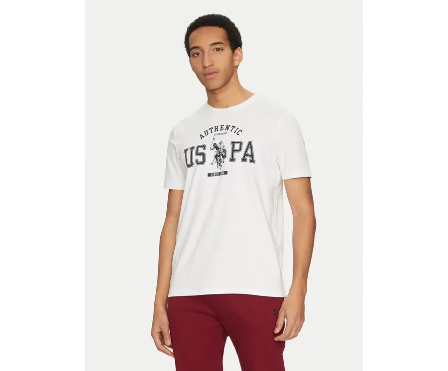 obrazek 1 U.S. Polo Assn. T-Shirt MUP4083 Biały Regular Fit