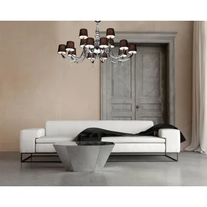 Picture Italian prestigious living room chandelier made of Murano glass - Lucevetro
