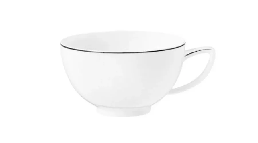 obrazek 1 Biała porcelanowa filiżanka do herbaty z czarnym zdobieniem w stylu klasycznym - Tettau