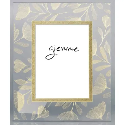 Picture Gold photo frame 6x9 cm decorated with a delicate floral motif