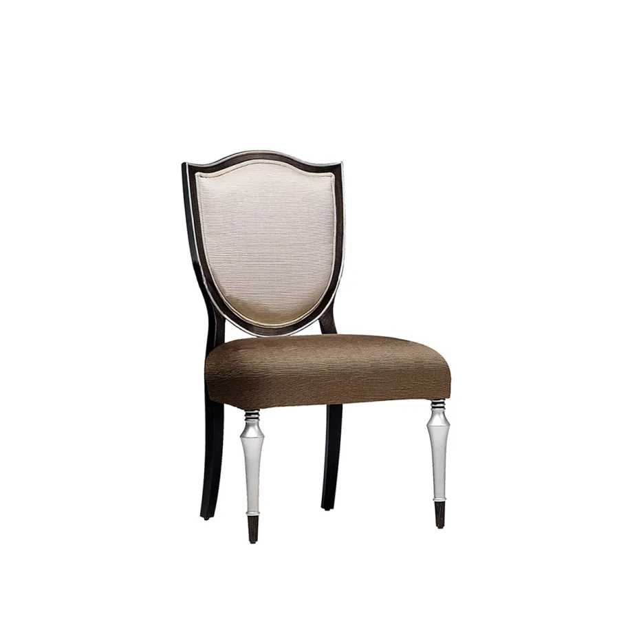 obrazek 1 Eleganckie krzesło BENET - heban, srebro - Collecion Alexandra