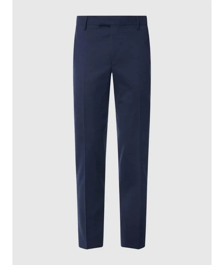 obrazek 1 Spodnie materiałowe o kroju slim fit z dodatkiem żywej wełny