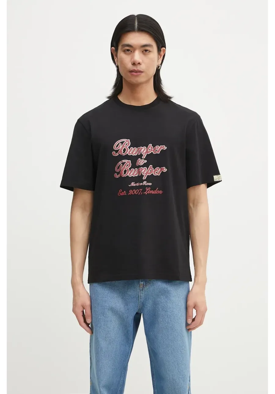 obrazek 1 Martine Rose t-shirt bawełniany Classic kolor czarny z nadrukiem 603JE03001E