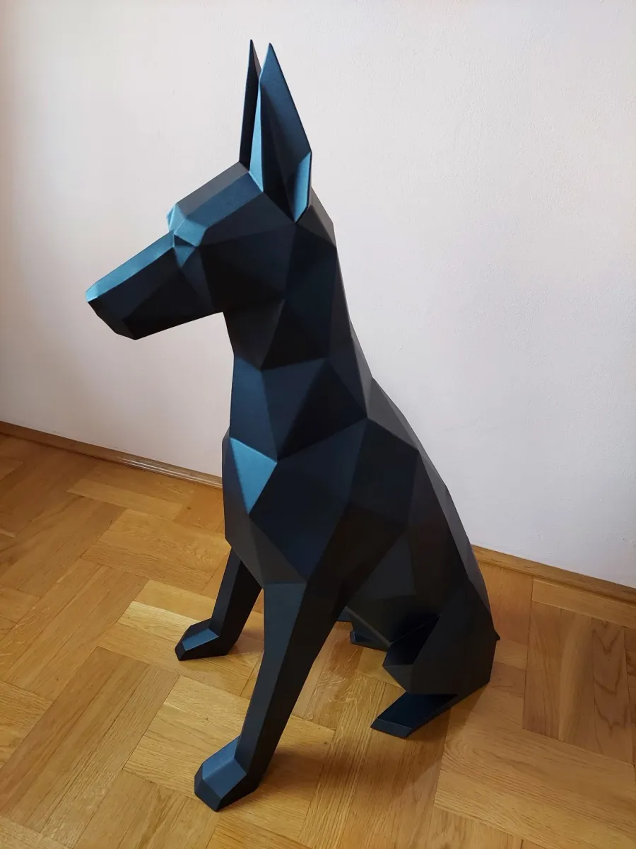 obrazek 2 Luksusowa rzeźba dekoracyjna - pies Doberman