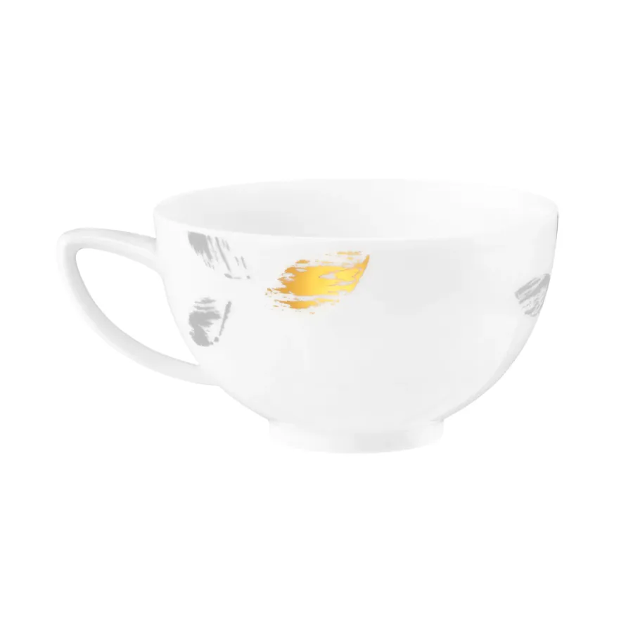 obrazek 2 Ekskluzywna porcelanowa filiżanka do herbaty o szaro złotym zdobieniu – Tettau