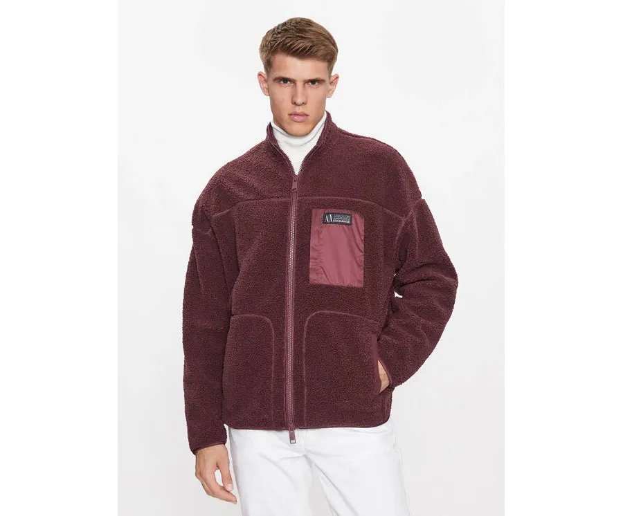 obrazek 1 Armani Exchange Polar 6RZMJD ZJDLZ 14AU Bordowy Regular Fit