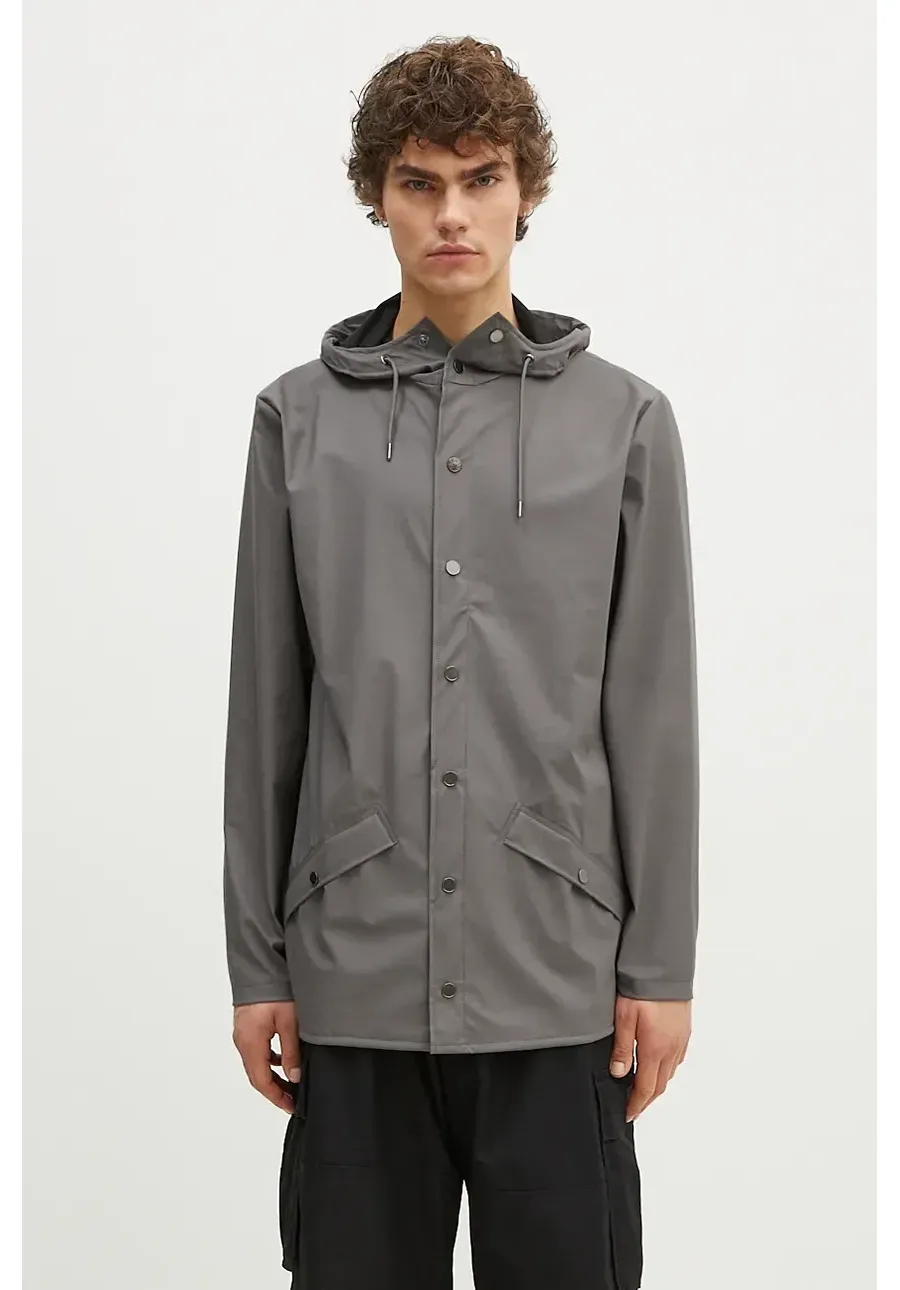 obrazek 1 Rains kurtka przeciwdeszczowa 12010 Jackets kolor szary przejściowa