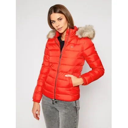 Zdjęcie Tommy Jeans Kurtka puchowa Basic Dowm DW0DW08588 Czerwony Slim Fit