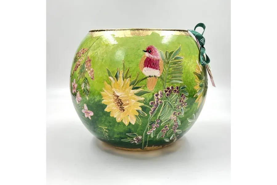 obrazek 3 Piękny wazon cebulowy ze słonecznikiem - idealny przedmiot na upominek