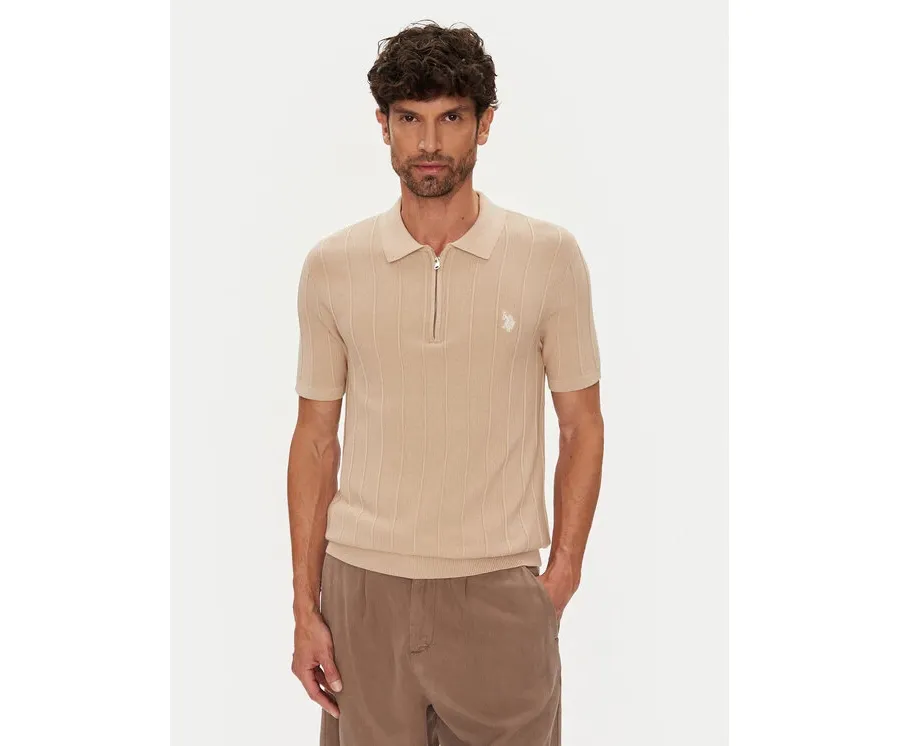 obrazek 1 U.S. Polo Assn. Polo MUP3369 Beżowy Slim Fit