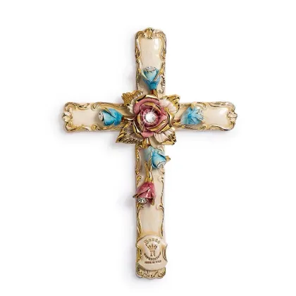 Picture Original ceramic cross with decorations