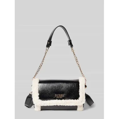 Zdjęcie Torebka z aplikacją z logo i futerkiem model ‘DAVIKA’