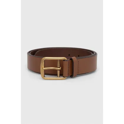 Zdjęcie Polo Ralph Lauren pasek skórzany męski kolor brązowy