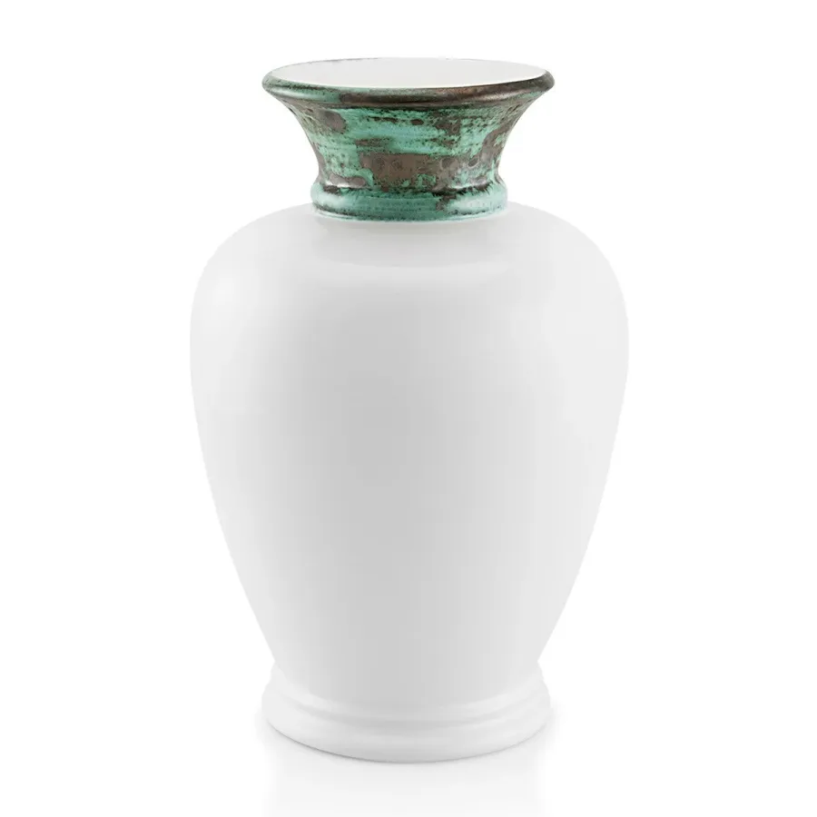 obrazek 1 Ceramiczny wazon amfora w białym kolorze - Ahura