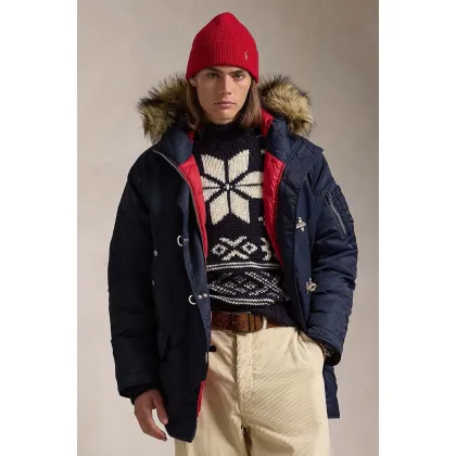 Zdjęcie Polo Ralph Lauren kurtka puchowa męska kolor granatowy zimowa 710949233