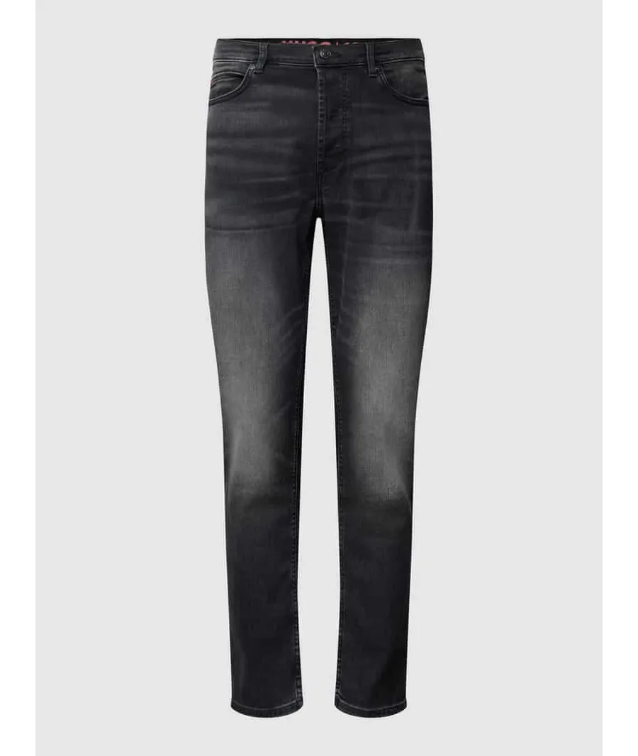 obrazek 1 Jeansy o kroju straight fit z dodatkiem streczu model ‘HUGO 634’
