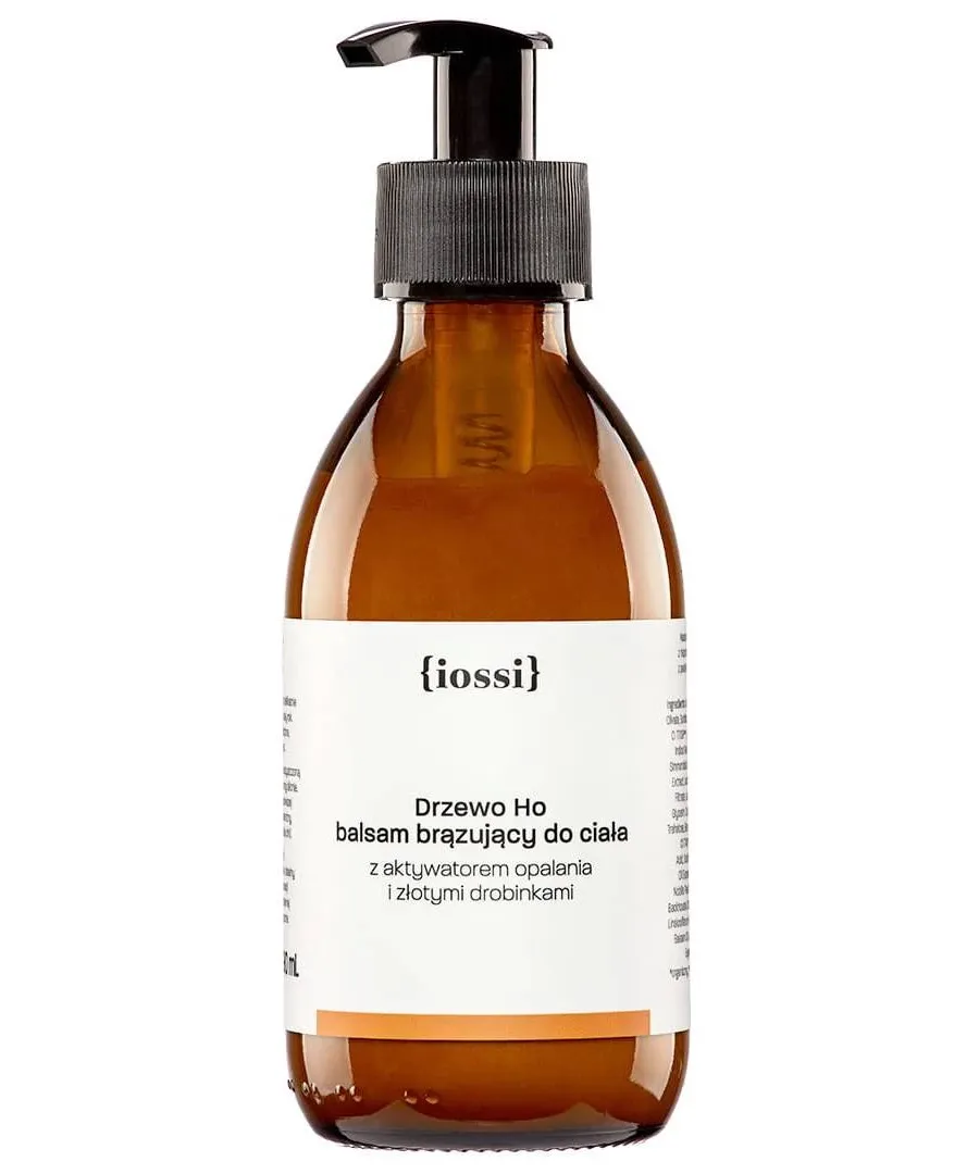 obrazek 1 Iossi Balsam bazujący do ciała z aktywatorem opalania i złotymi drobinkami Drzewo Ho 190 ml  190 ml