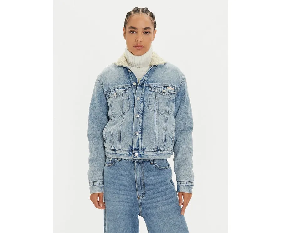 obrazek 1 Calvin Klein Jeans Kurtka jeansowa J20J224096 Niebieski Regular Fit