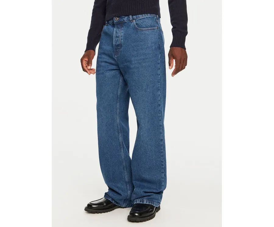 obrazek 1 AMI PARIS Jeansy HTR450.DE0031 Granatowy Large Fit