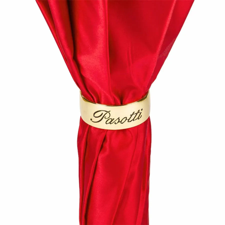 obrazek 5 Stylowy parasol damski w kolorze czerwieni zdobiony motywem róż - Pasotti