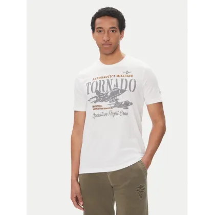 Zdjęcie Aeronautica Militare T-Shirt 251TS2405J641 Biały Regular Fit