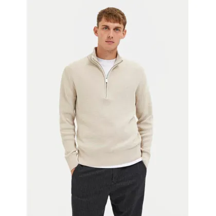Zdjęcie Selected Homme Sweter Rodney 16087985 Beżowy Regular Fit