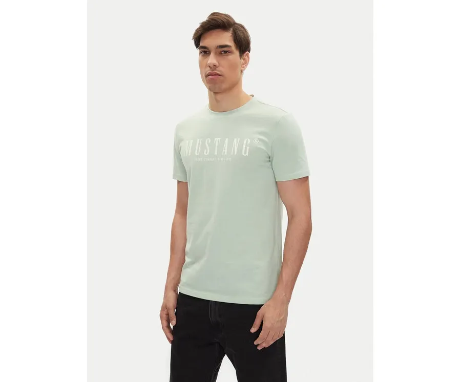 obrazek 1 Mustang T-Shirt Austin 1016480 Zielony Regular Fit
