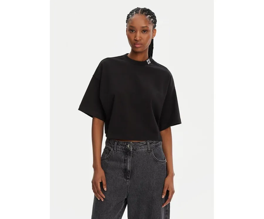 obrazek 1 HUGO T-Shirt Damelody 50520187 Czarny Relaxed Fit