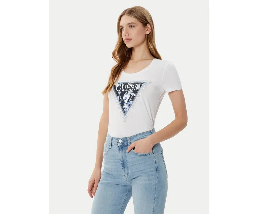 obrazek 1 Guess T-Shirt W5RI00 J1314 Biały Regular Fit