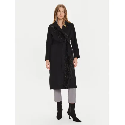 Zdjęcie TWINSET Płaszcz wełniany 242TP2065 Czarny Regular Fit