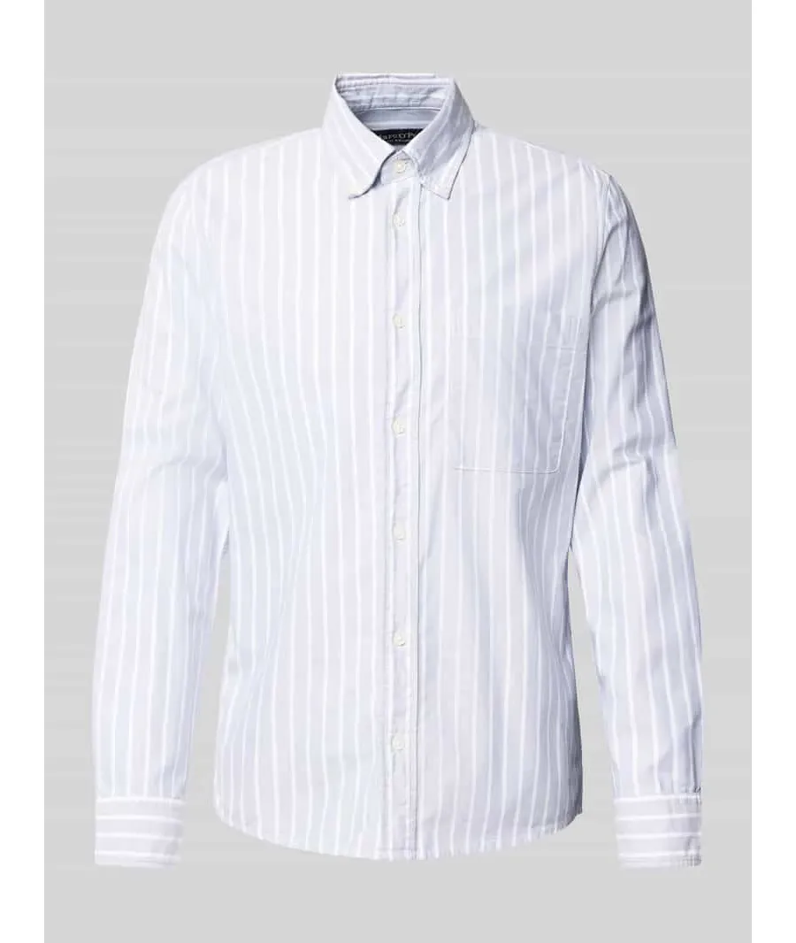 obrazek 1 Koszula Oxford o kroju regular fit z bawełny ekologicznej z wzorem w paski