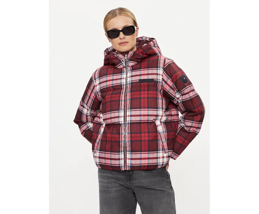 obrazek 1 Tommy Hilfiger Kurtka zimowa New York Tartan WW0WW40233 Czerwony Relaxed Fit