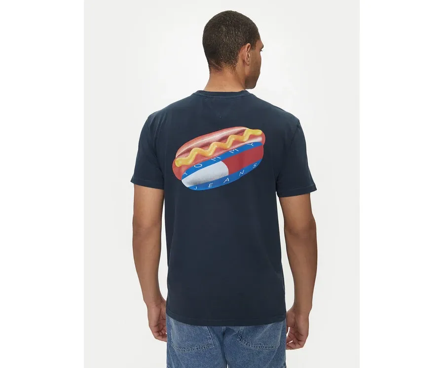 obrazek 1 Tommy Jeans T-Shirt Fun Novelty DM0DM18552 Granatowy Regular Fit