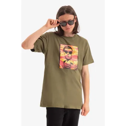 Zdjęcie Maharishi t-shirt bawełniany Warhol Polaroid Portrait T-Shirt OCJ kolor zielony z nadrukiem 9711.OLIVE-OLIVE