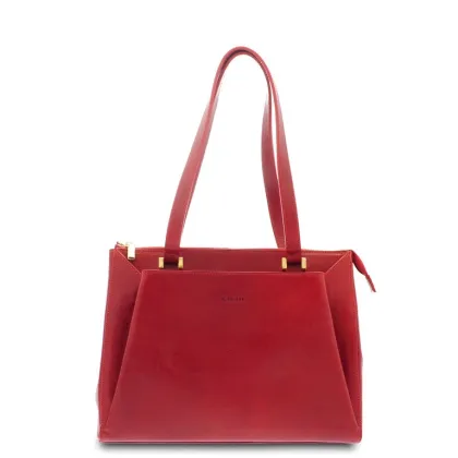 Zdjęcie Luksusowa czerwona torebka ze skóry - Giudi