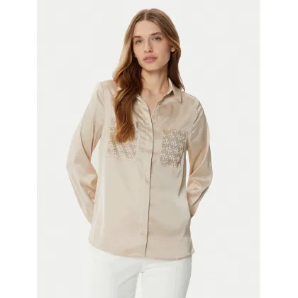 Zdjęcie Guess Koszula W5RH40 WFQC2 Beżowy Regular Fit