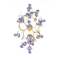 Picture A beautiful chandelier with purple irises for a tasteful living room - Napoleon