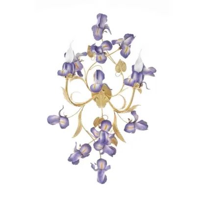 Picture A beautiful chandelier with purple irises for a tasteful living room - Napoleon