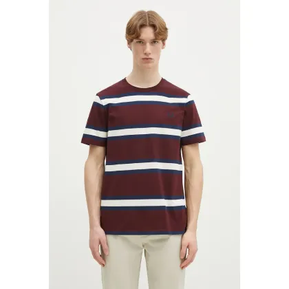 Zdjęcie Fred Perry t-shirt bawełniany męski kolor bordowy wzorzysty M9852.K22